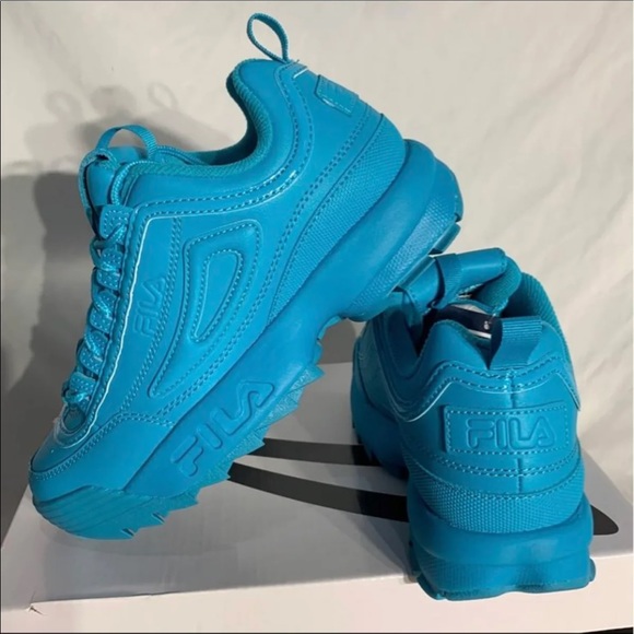 Fila Disruptor 2 Premium Leather Scuba Blue Rare Colorway New With Box - Picture 7 of 7
